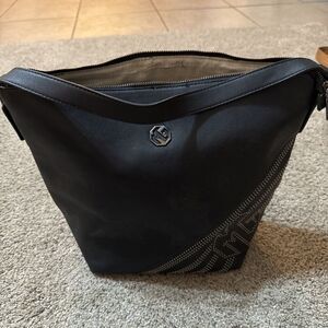 Marina‎ Galanti Faux Leather Black Handbag Saddlebag Italy Shoulder Stud Bucket